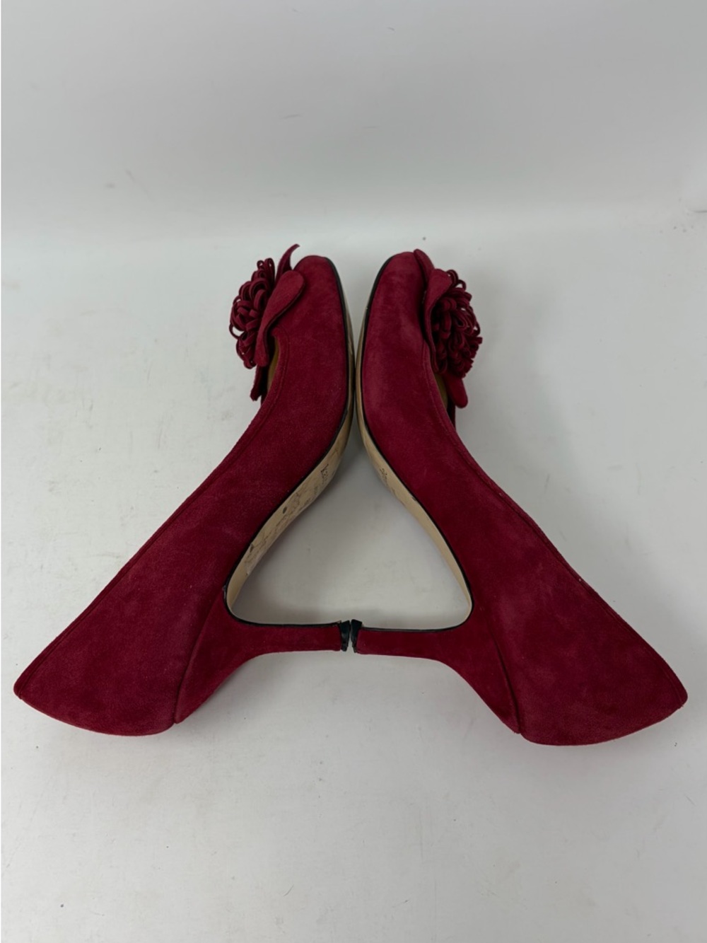 Kate Spade Floral Suede Pump Heel Size 8 - Picture 6 of 9